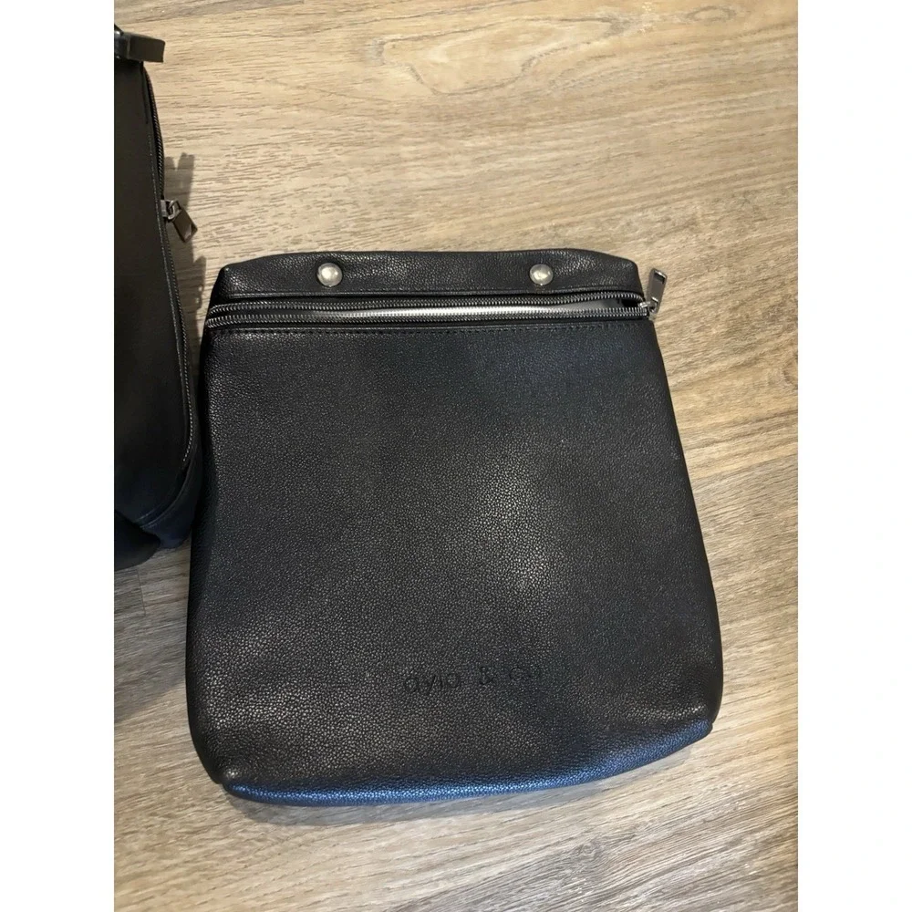 LOOK Ayla & Co Women's Diaper Full Size Bag/Backpack Black Plus Pouch USED